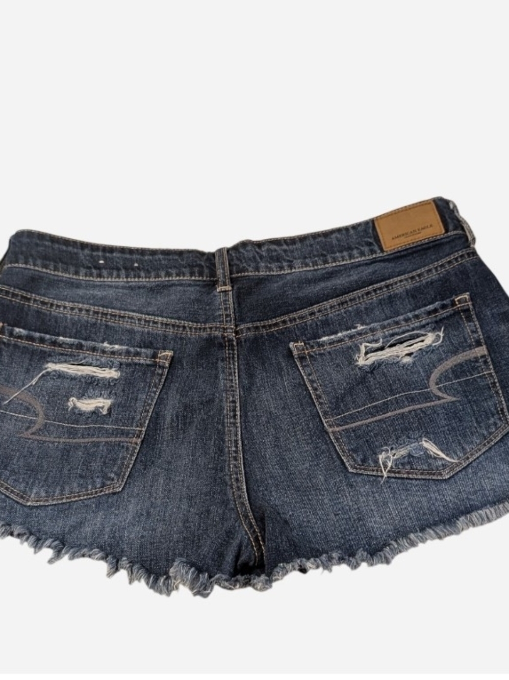 Pre-owned Denim Ripped Frayed Hem Women’s Shorts - Blue - Picture 2 of 15